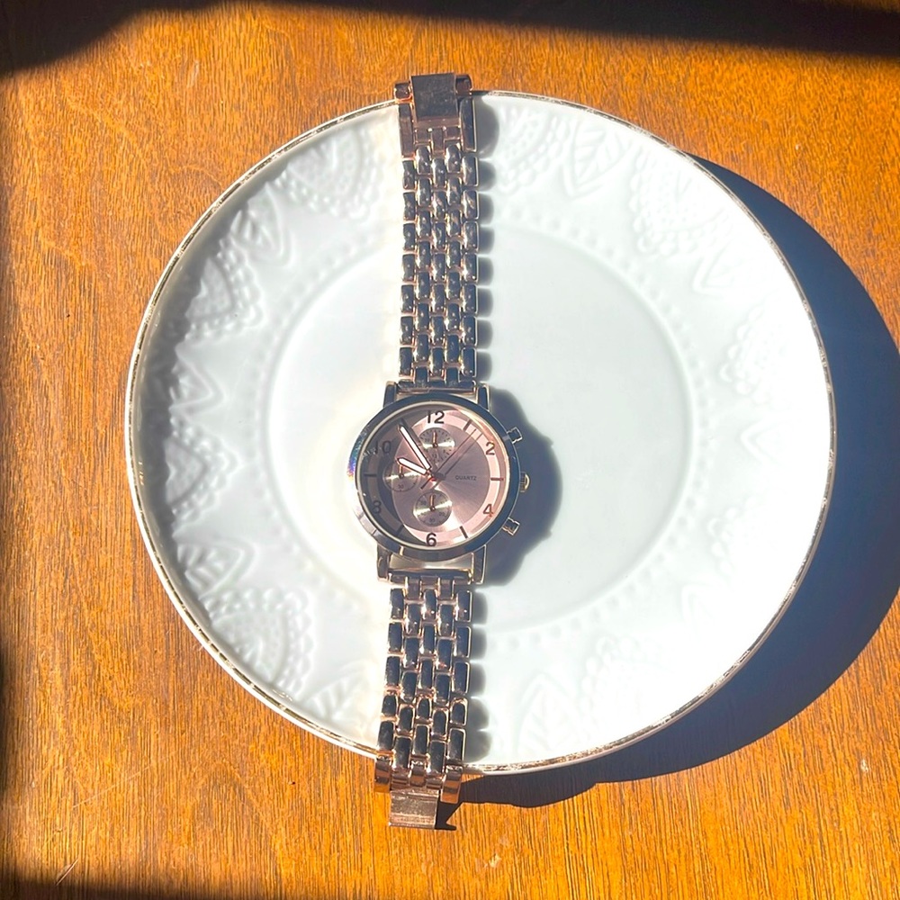 Rose gold watch